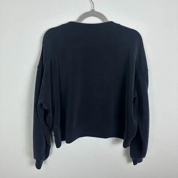 Lululemon Perfectly Oversized Cropped Crew French Terry 12 Athleisure Athletic S - Picture 4 of 7